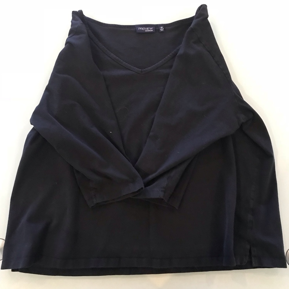 3/4 sleeve t-shirt top 2x